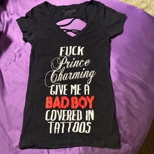 Small Black t shirt from Spencers.